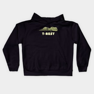 T-Rest Lazy Funny Dinosaur Gift Kids Hoodie